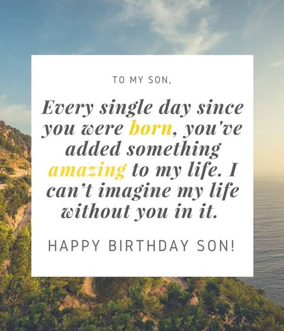 Happy Birthday To My Son