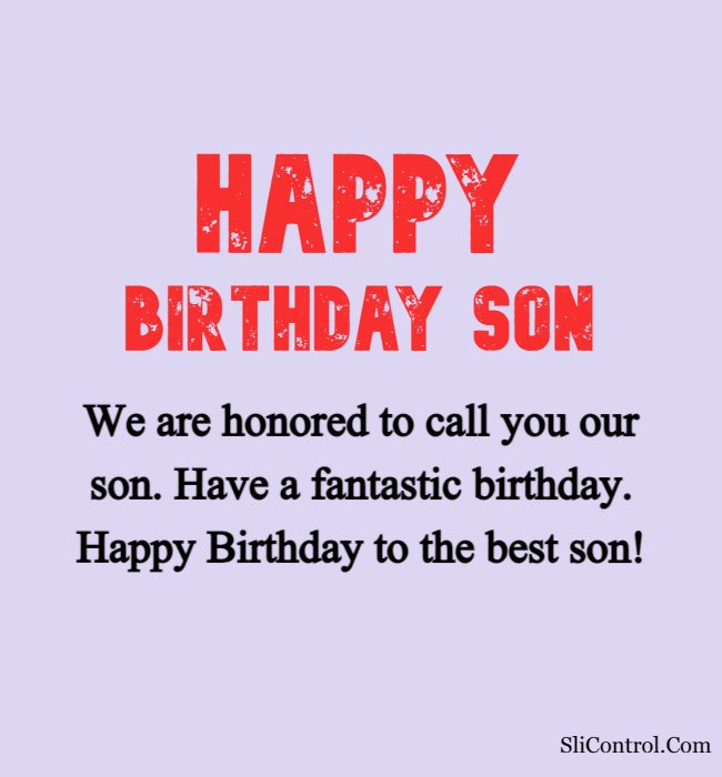 happy birthday son