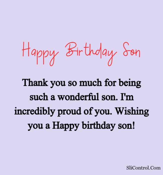 Funny Birthday Wishes for Son