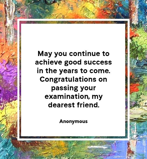 congratulations wishes for passing exam