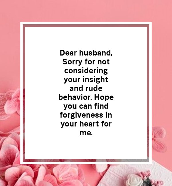 sorry message for best husband