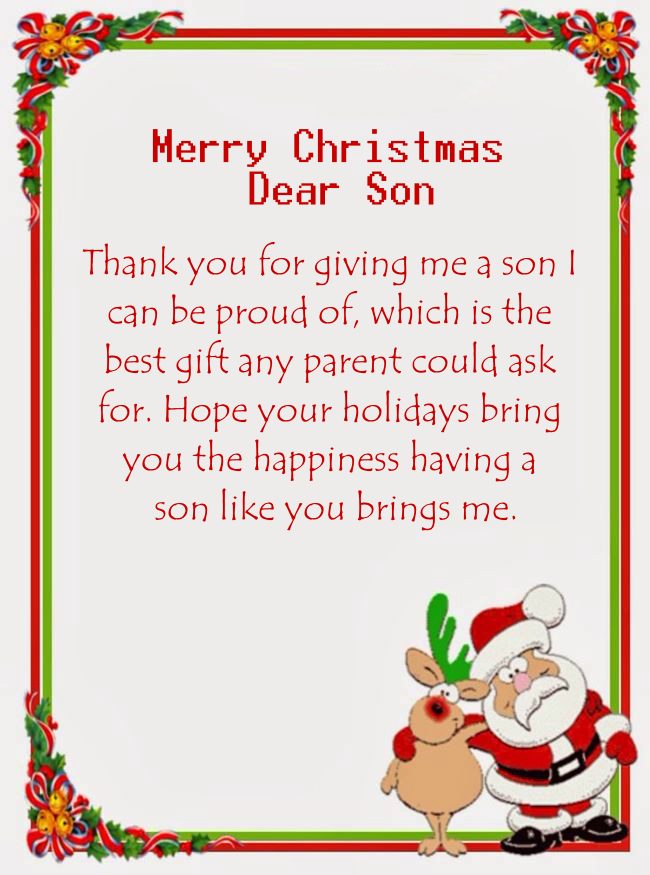 merry xmas quotes for son