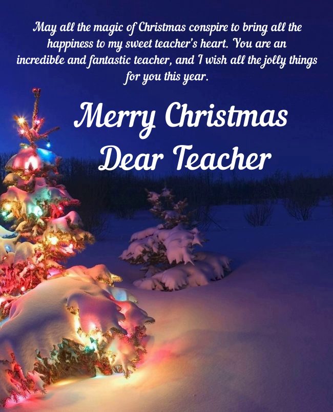 thank you merry christmas teacher