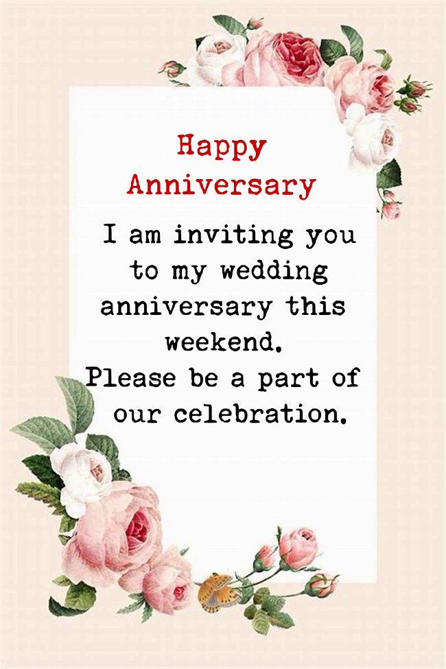 wedding invitation wordings for anniversary