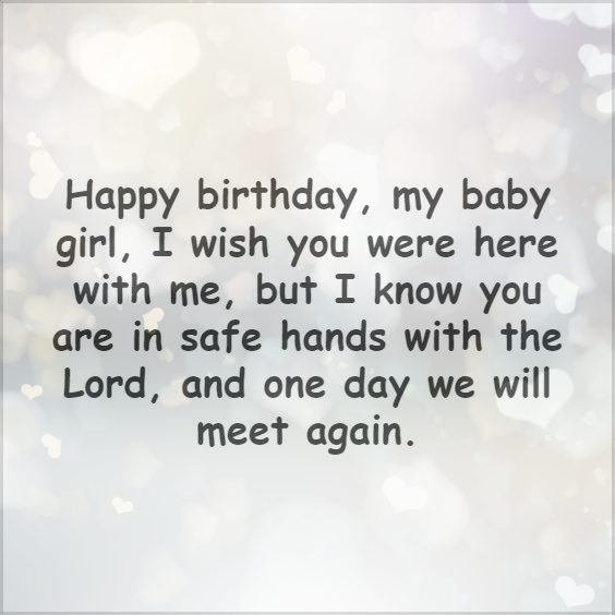 Happy Birthday In Heaven Daughter